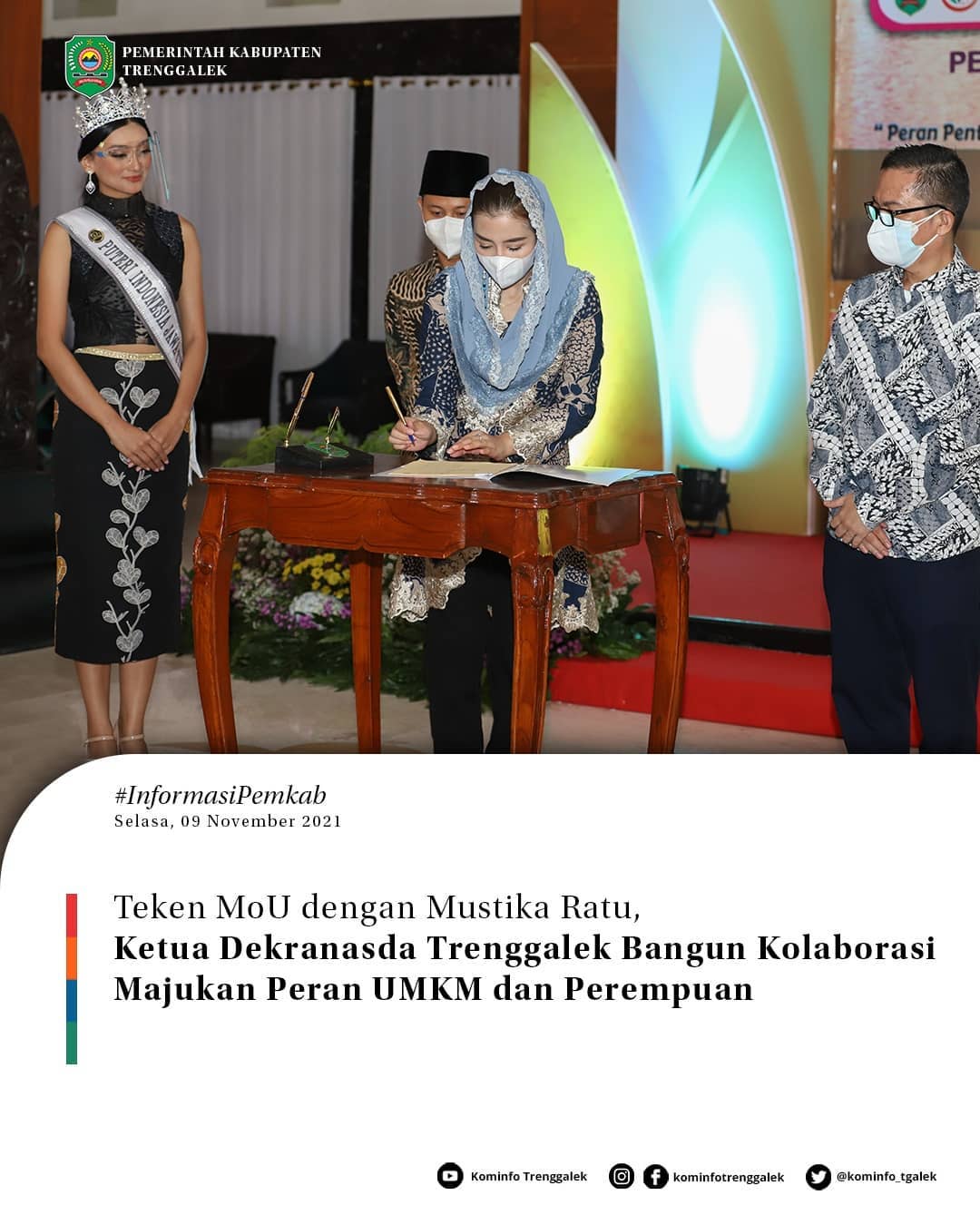 Teken MoU dengan Mustika Ratu, Ketua Dekranasda Trenggalek Bangun Kolaborasi Majukan Peran UMKM dan Perempuan