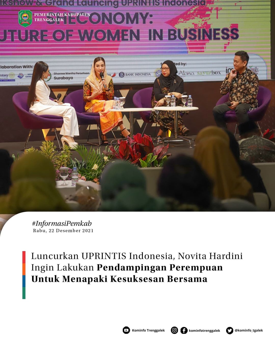 Luncurkan UPRINTIS Indonesia, Novita Hardini Ingin Lakukan Pendampingan Perempuan Untuk Menapaki Kesuksesan Bersama