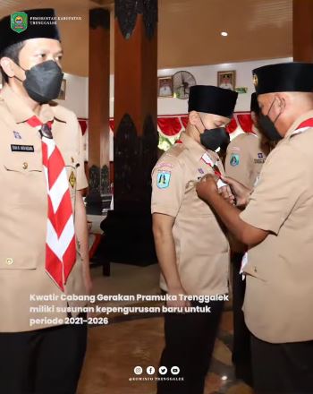 Bupati Nur Arifin dan Wakil Bupati Syah Dilantik Menjadi KaMabicab dan KakWarcab Gerakan Pamuka Trenggalek