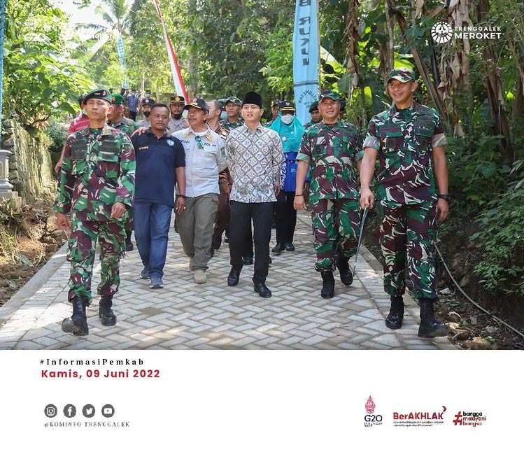 Bupati Nur Arifin Sampaikan Terimakasih Atas Sinergi TNI dan Masyarakat Pada Penutupan TMMD Ke - 113 Kabupaten Trenggalek