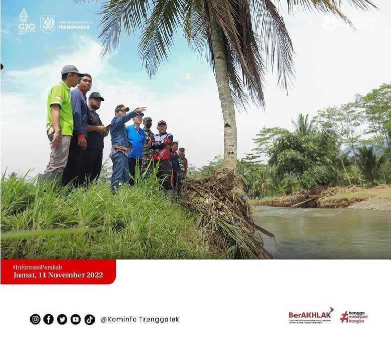 Terjadi Pendangkalan Sungai, Bupati Nur Arifin Wacanakan Pembenahan Jalur dan Penguatan Sungai di Dusun Domerto Tawing