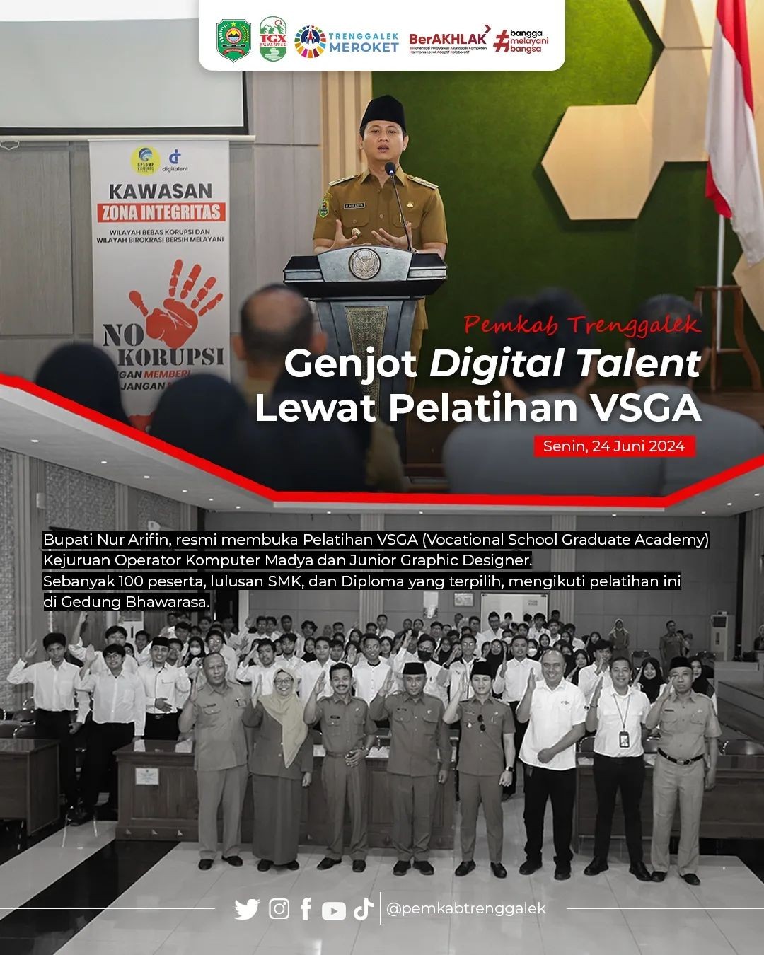 Pemkab Trenggalek Genjot Digital Talent Lewat Pelatihan VSGA