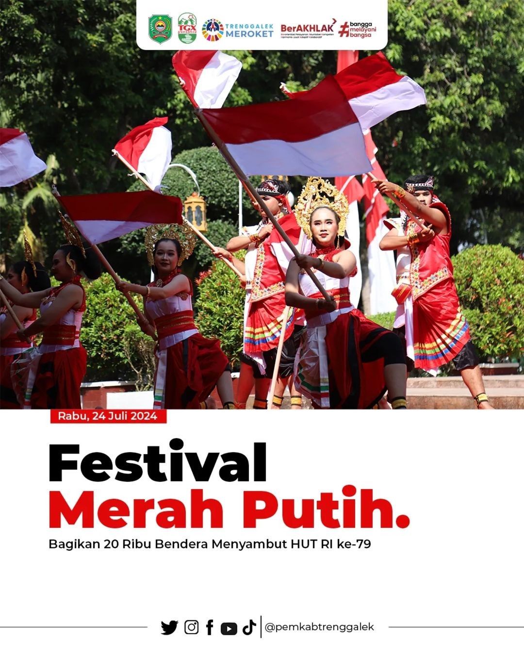 Festival Merah Putih Bagikan 20 Ribu Bendera Menyambut HUR RI Ke- 79