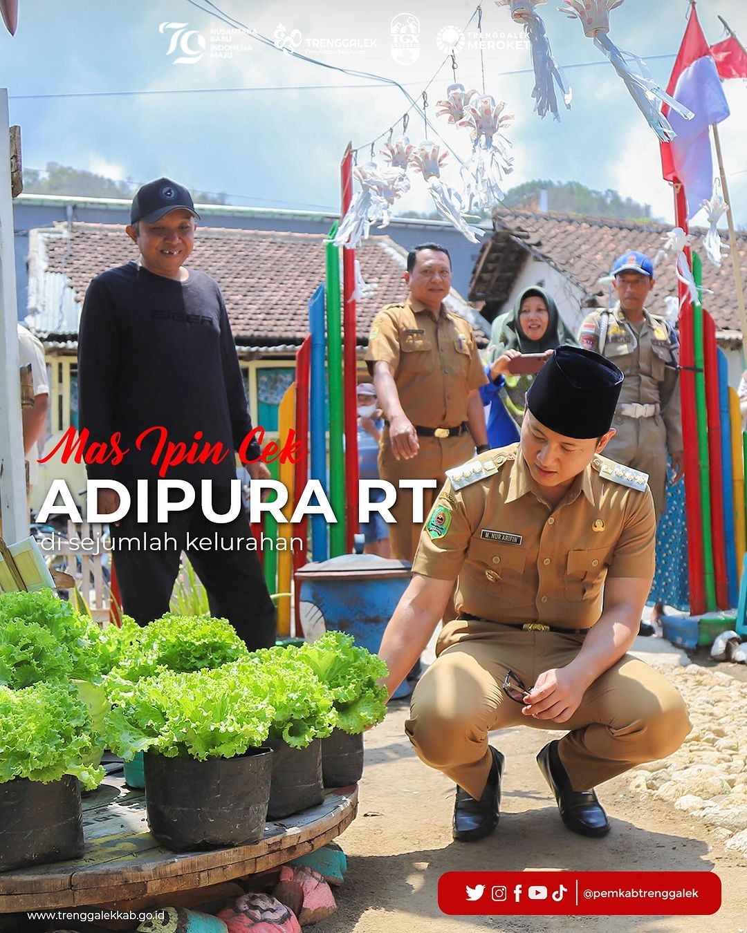 Bupati Trenggalek Cek Adipura RT di Sejumlah Kelurahan