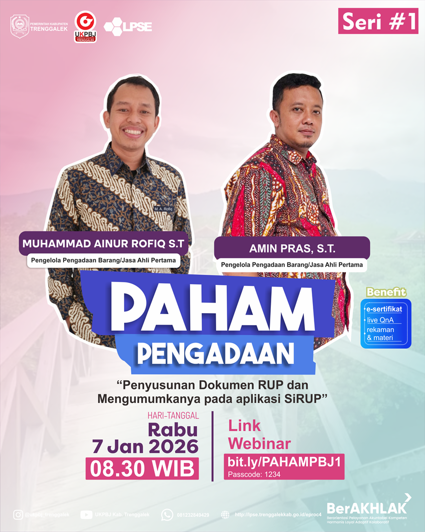 Resmi Diluncurkan, Bagian PBJ Setda Trenggalek Hadirkan Webinar 